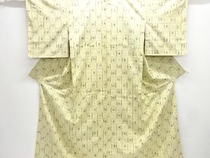 未使用品　亀甲模様織り出し手織り紬着物